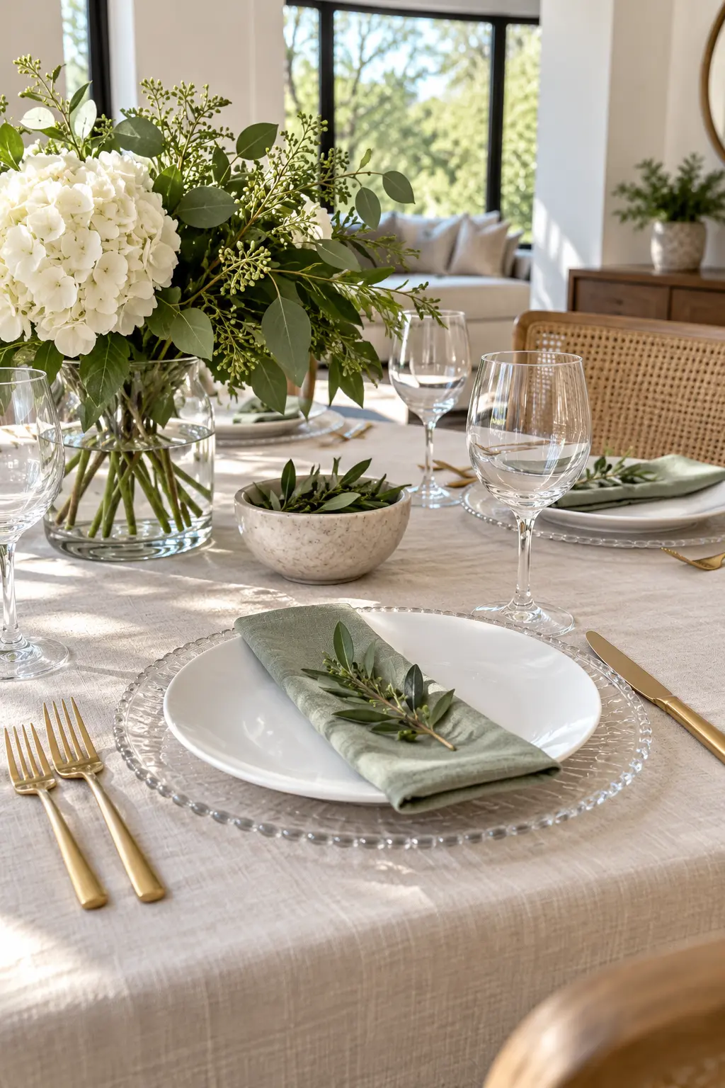 Use a Clear Glass Charger NYE table setting idea