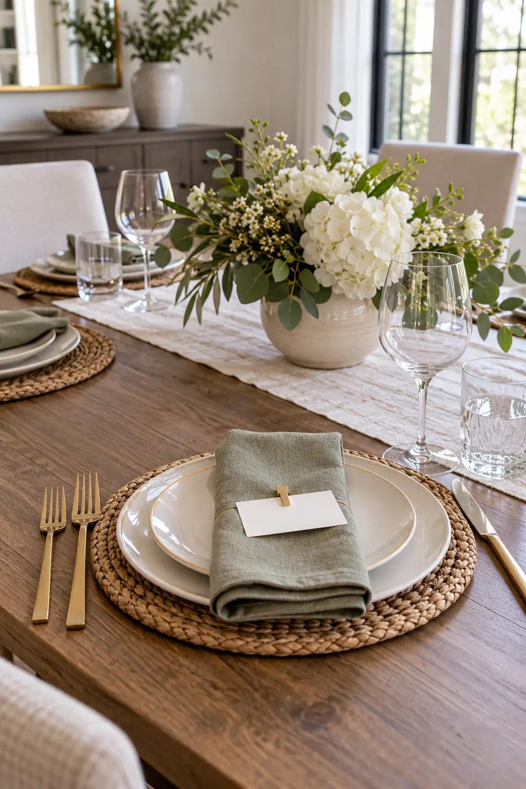 Clip On a Blank Mini Card NYE table setting idea