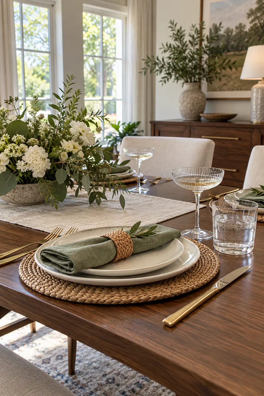 Pair Water With a Coupe NYE table setting idea