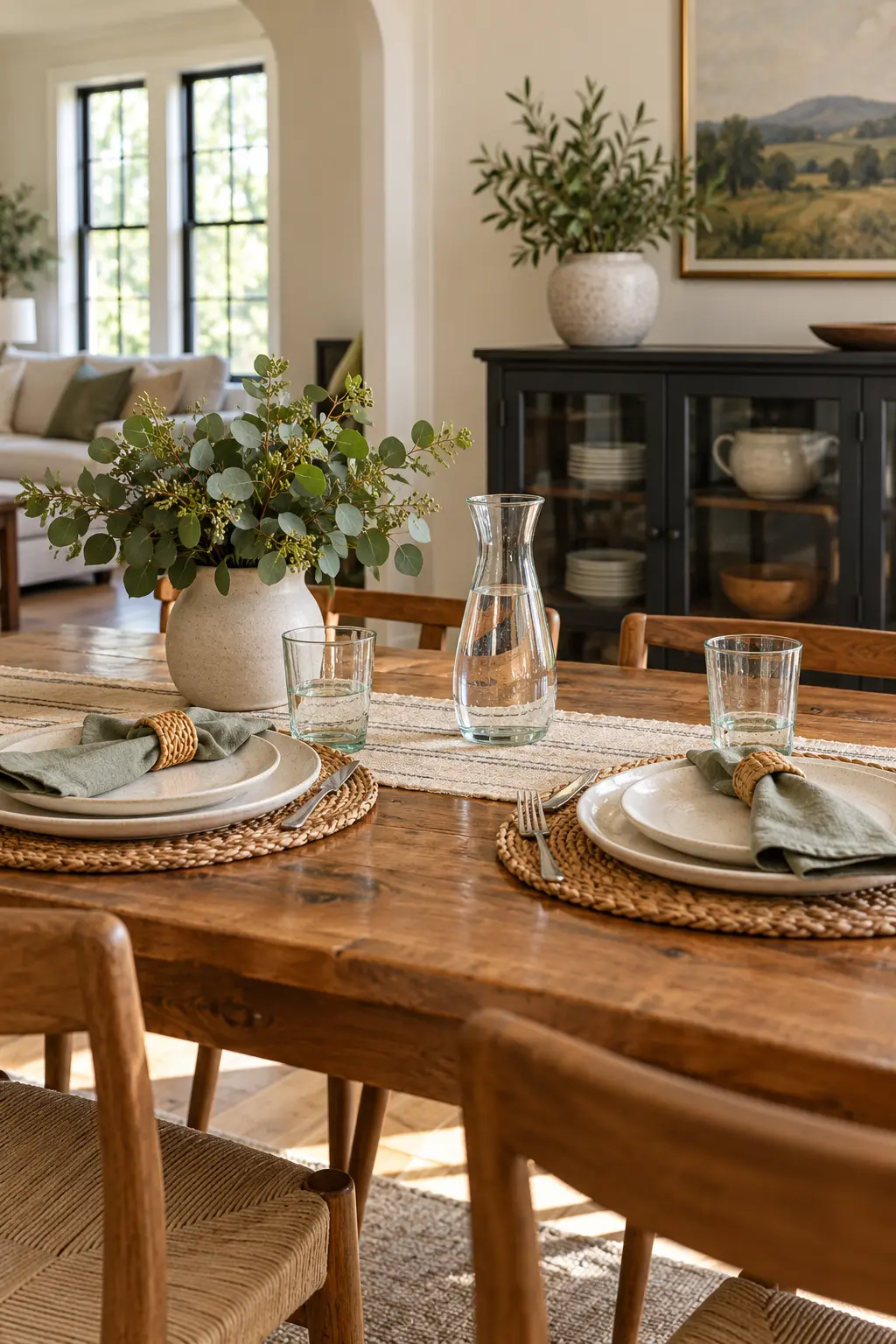 Add a Mini Carafe NYE table setting idea