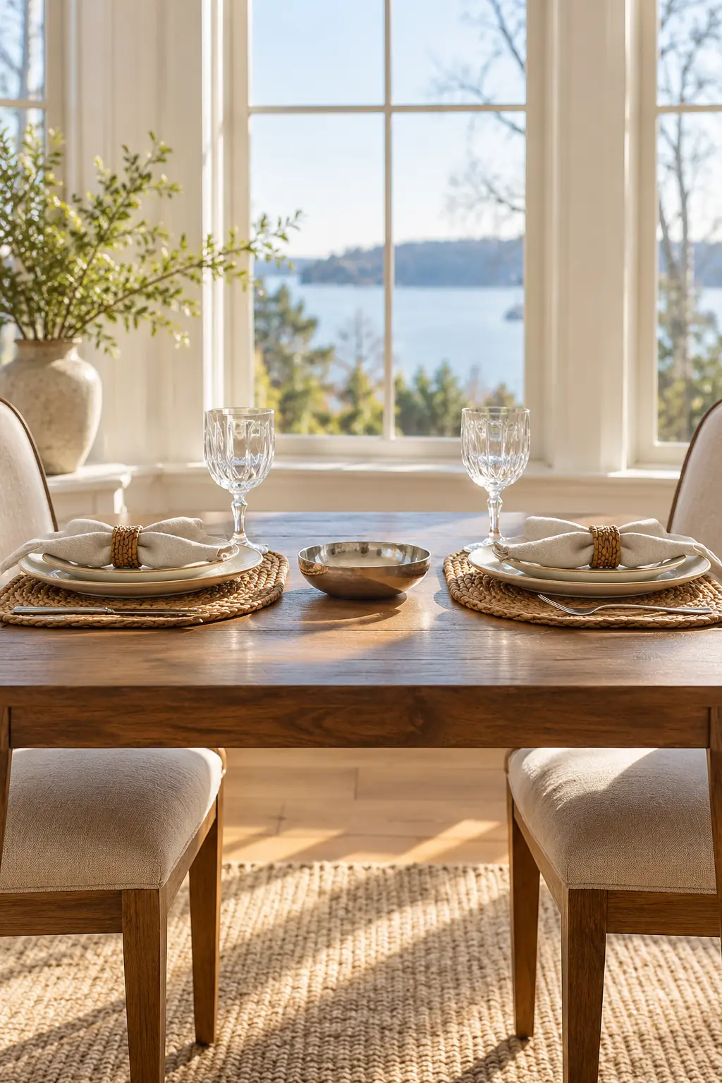Set a Cozy Table for Two NYE table setting idea