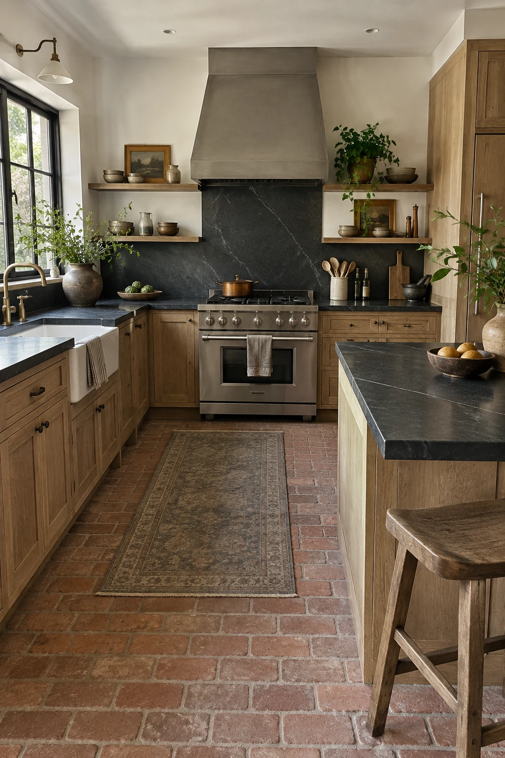 Back-wall range with peninsula landing surface