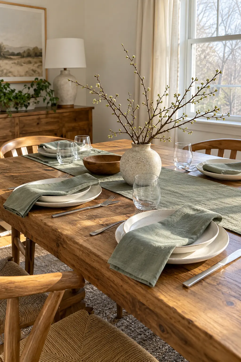 Begin the Shift Toward Early Spring winter tablescape after Christmas